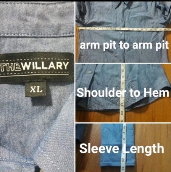 The Willary Blue Denim Button Down Long Sleeve Shirt - Picture 8 of 10